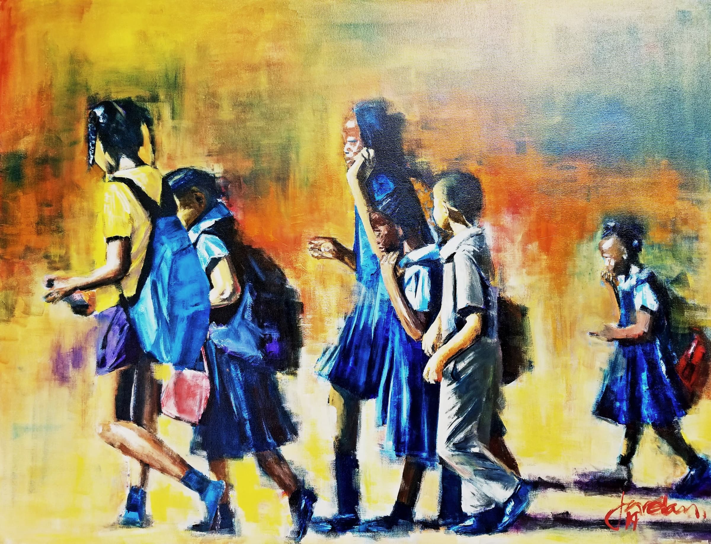 Leader of the Pack, Acrylic on Canvas by Gavin Jordan