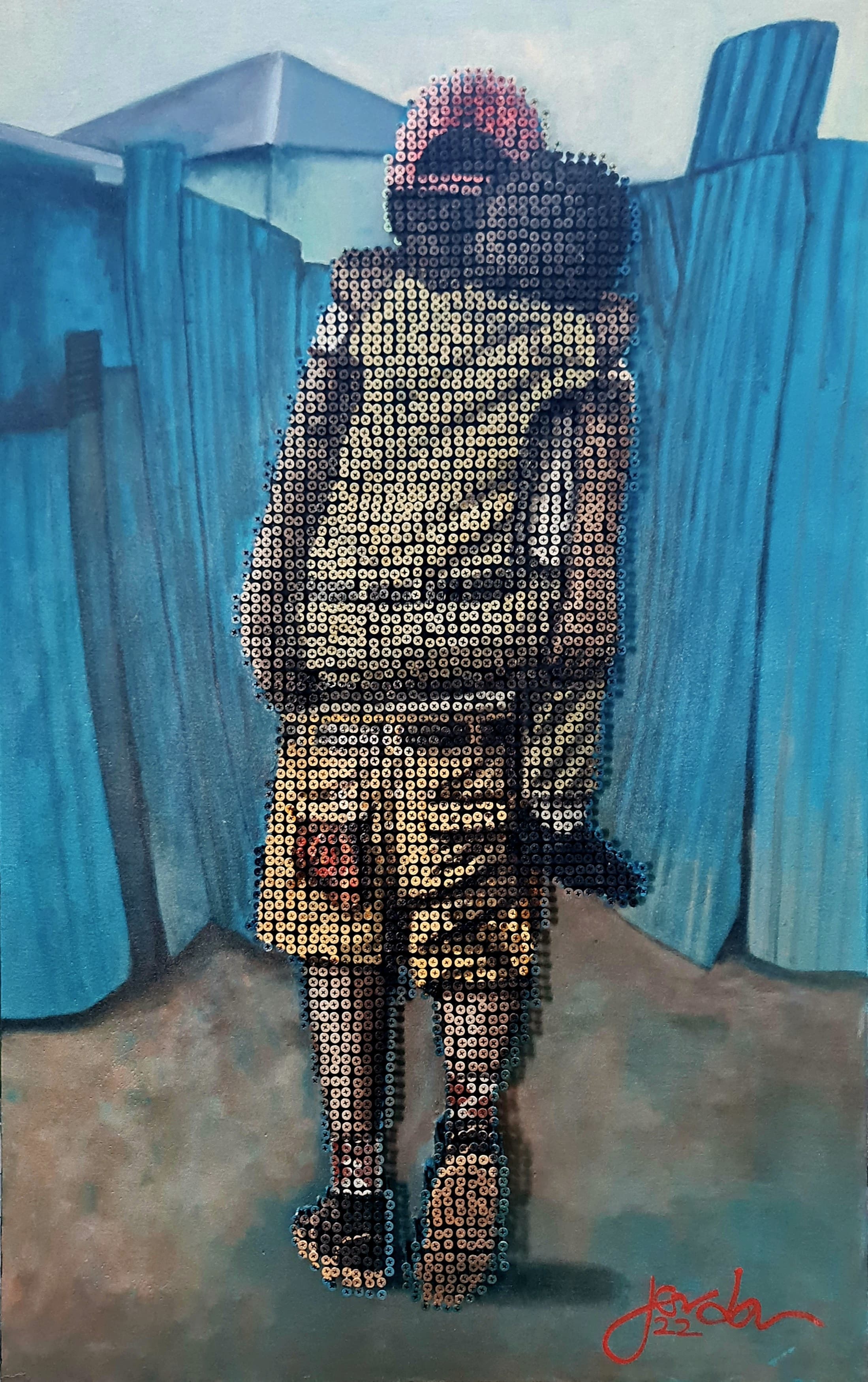One Step At A Time, Oil + Screws by Gavin Jordan