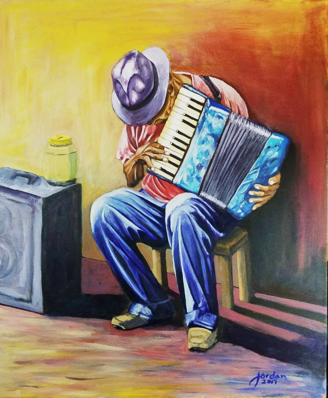 Soulful Melodies, Acrylic on Canvas by Gavin Jordan