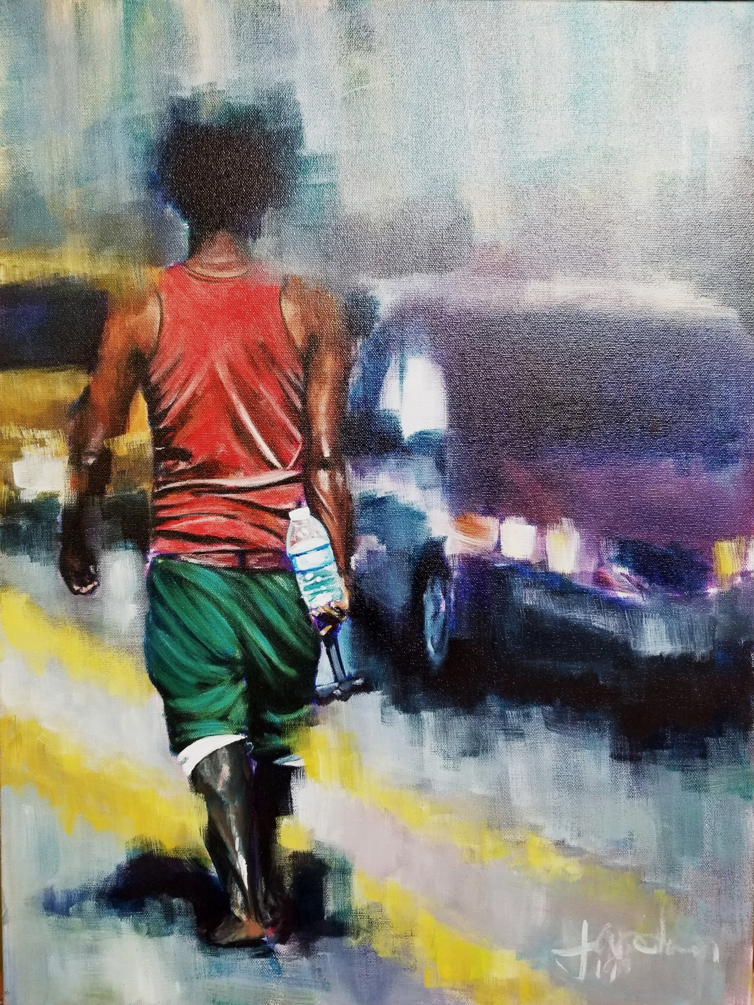 Street Hustle, Acrylic on Canvas by Gavin Jordan